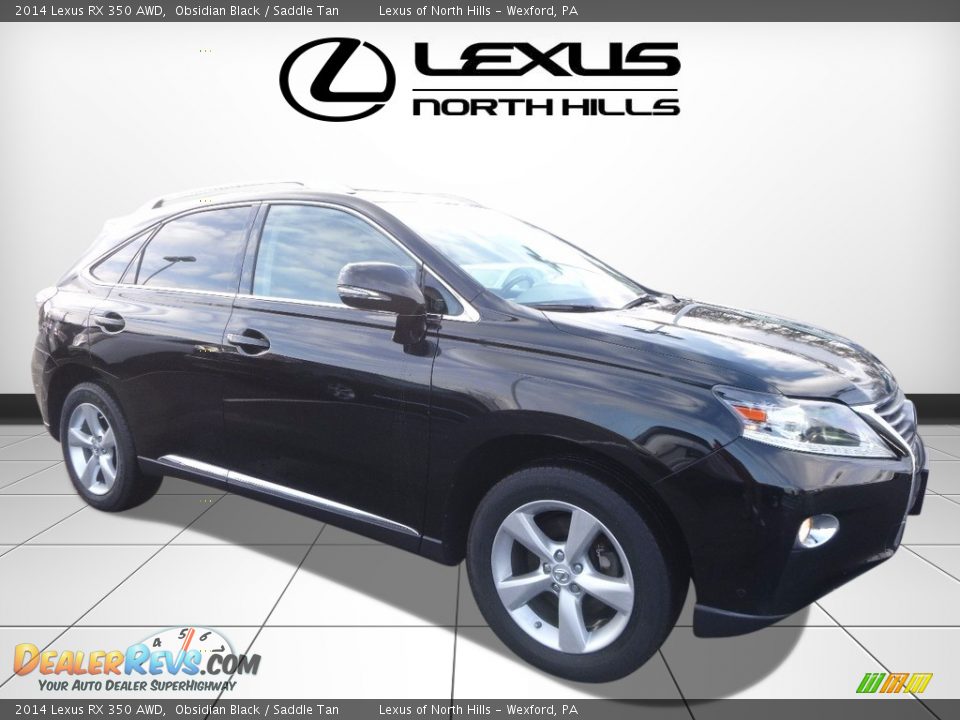 2014 Lexus RX 350 AWD Obsidian Black / Saddle Tan Photo #1
