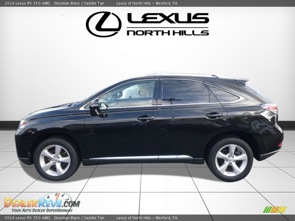 2014 Lexus RX 350 AWD Obsidian Black / Saddle Tan Photo #3
