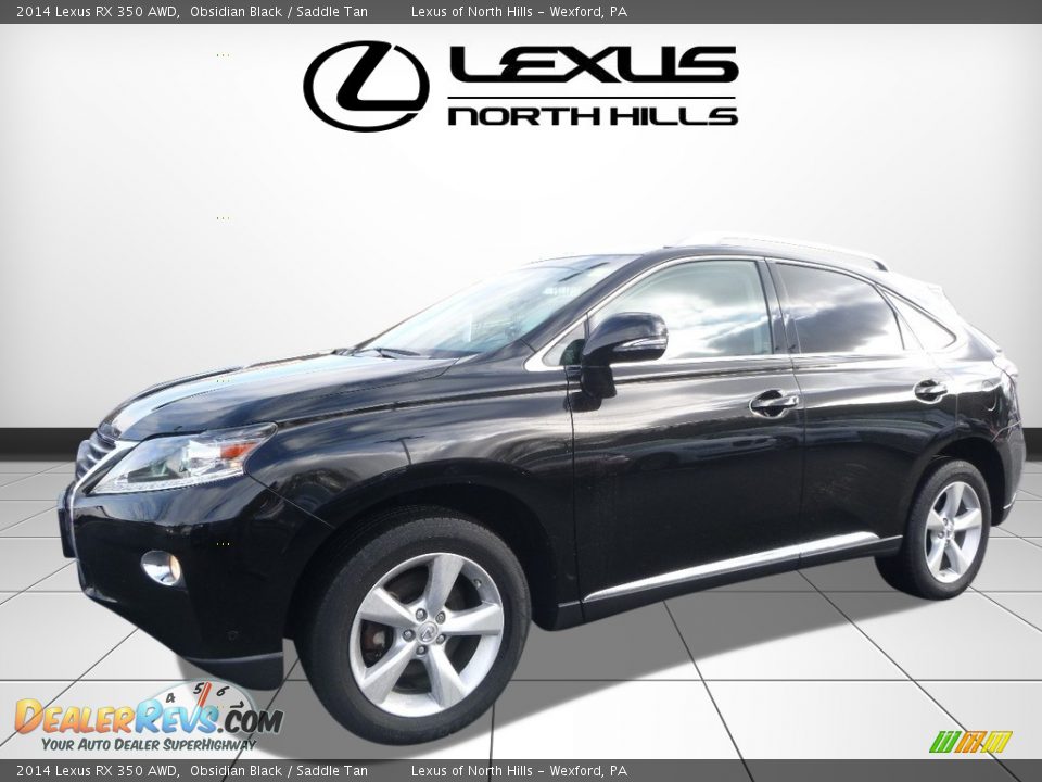 2014 Lexus RX 350 AWD Obsidian Black / Saddle Tan Photo #4