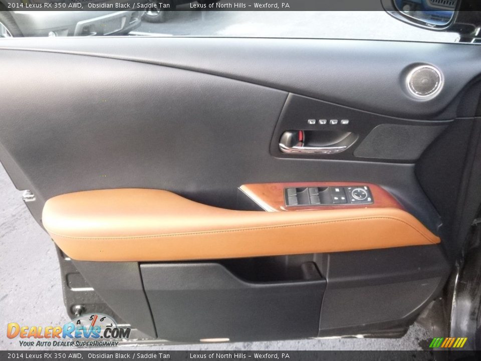 2014 Lexus RX 350 AWD Obsidian Black / Saddle Tan Photo #10