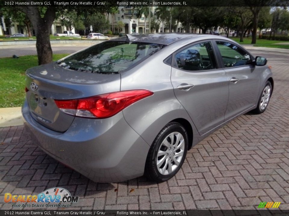 2012 Hyundai Elantra GLS Titanium Gray Metallic / Gray Photo #5