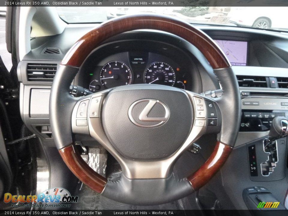 2014 Lexus RX 350 AWD Obsidian Black / Saddle Tan Photo #17
