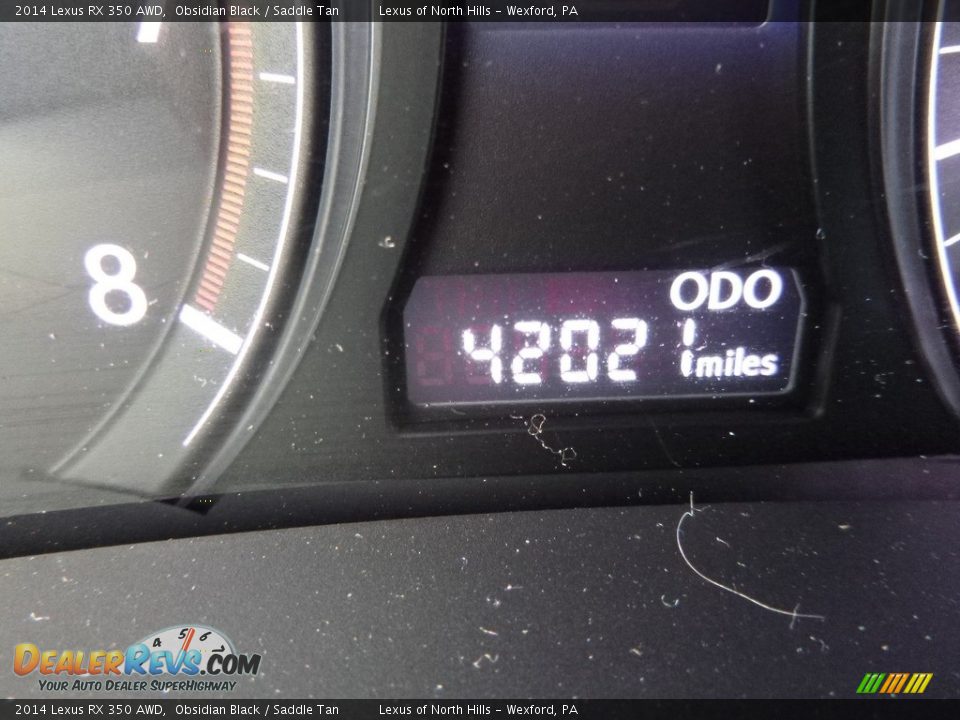 2014 Lexus RX 350 AWD Obsidian Black / Saddle Tan Photo #25
