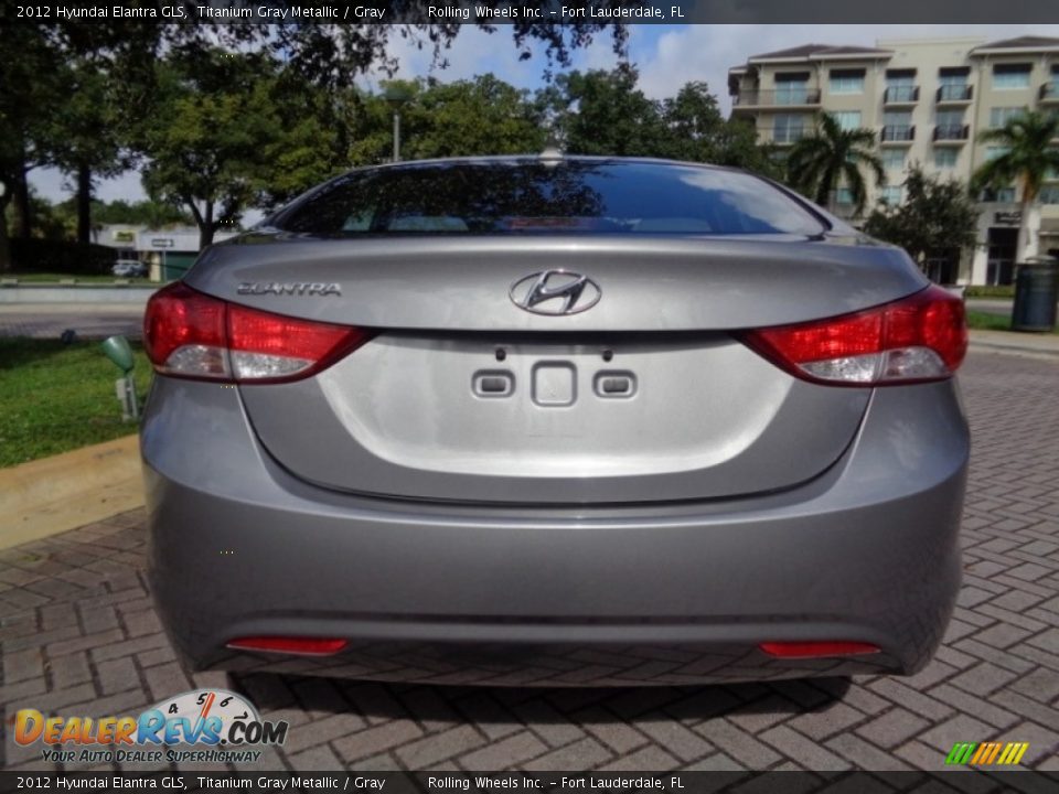 2012 Hyundai Elantra GLS Titanium Gray Metallic / Gray Photo #35