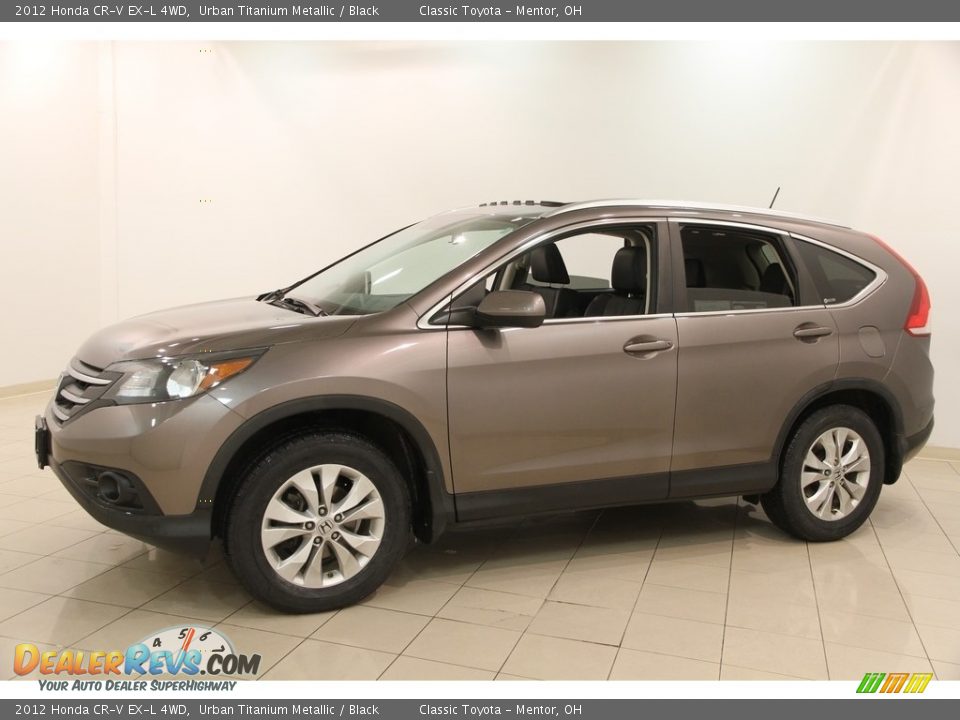 2012 Honda CR-V EX-L 4WD Urban Titanium Metallic / Black Photo #3