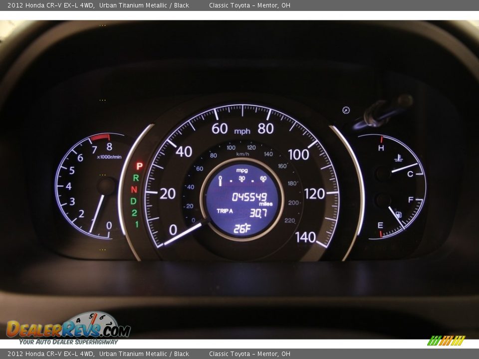 2012 Honda CR-V EX-L 4WD Urban Titanium Metallic / Black Photo #7