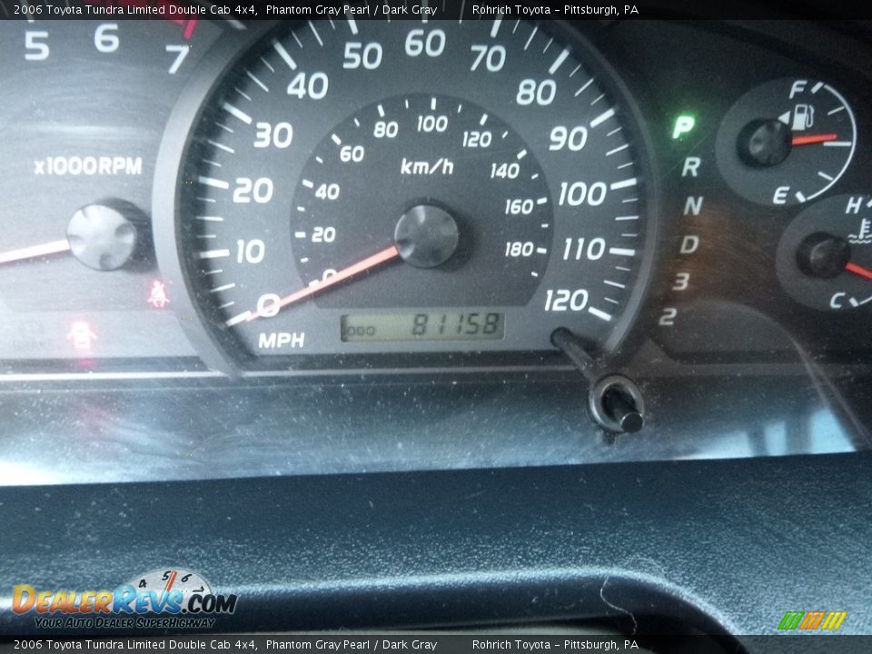 2006 Toyota Tundra Limited Double Cab 4x4 Phantom Gray Pearl / Dark Gray Photo #10