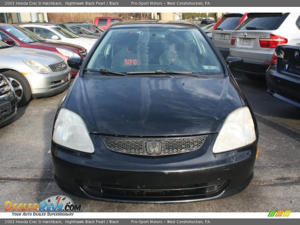 2003 Honda Civic Si Hatchback Nighthawk Black Pearl / Black Photo #2