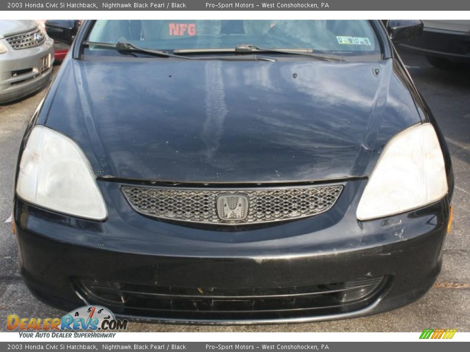 2003 Honda Civic Si Hatchback Nighthawk Black Pearl / Black Photo #3