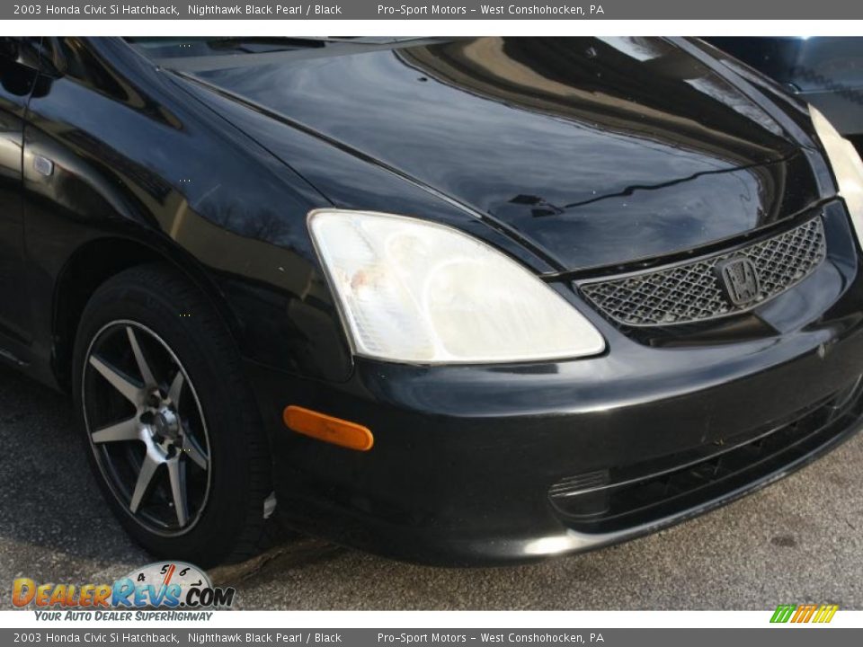2003 Honda Civic Si Hatchback Nighthawk Black Pearl / Black Photo #5