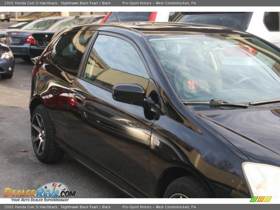 2003 Honda Civic Si Hatchback Nighthawk Black Pearl / Black Photo #6
