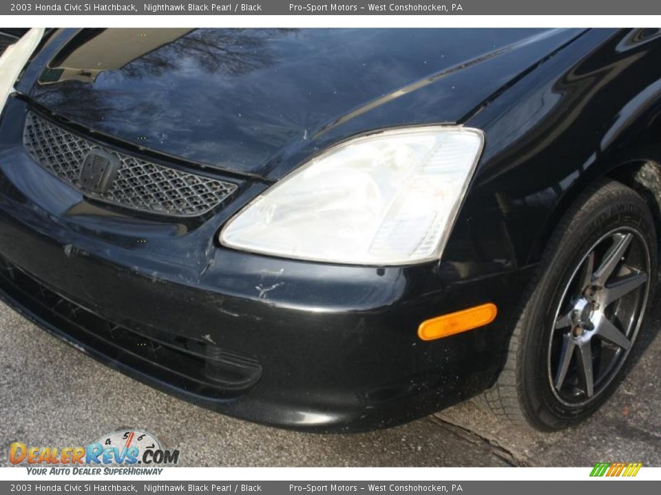 2003 Honda Civic Si Hatchback Nighthawk Black Pearl / Black Photo #8