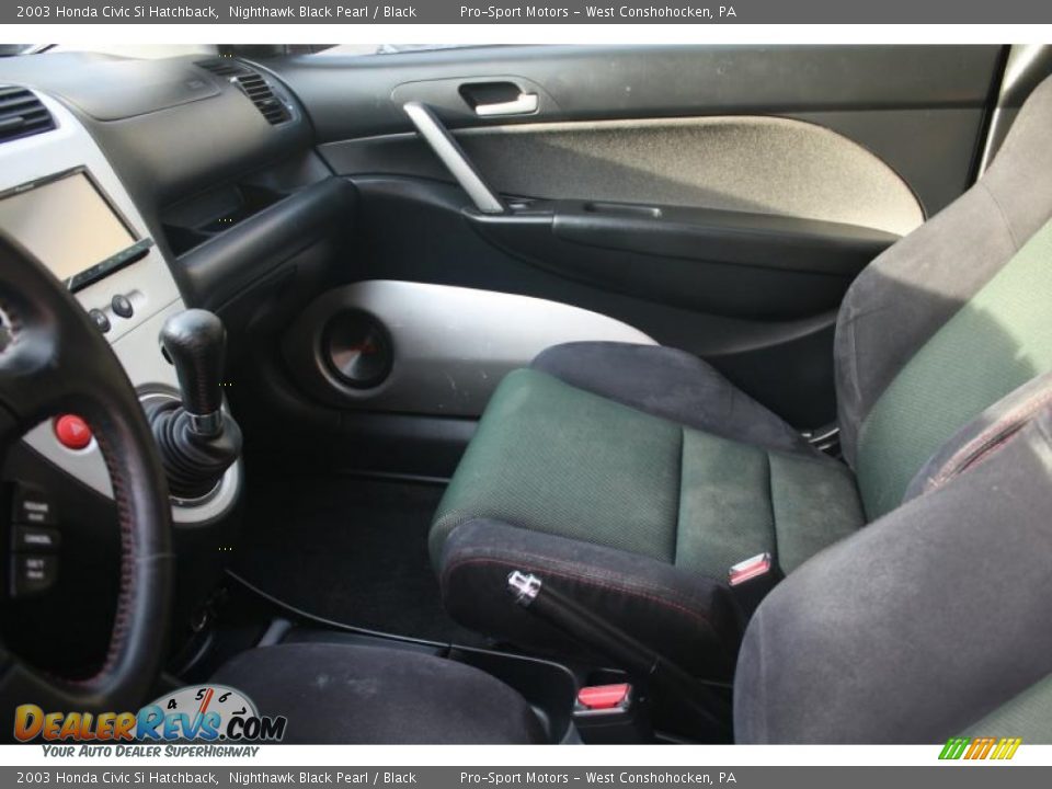 2003 Honda Civic Si Hatchback Nighthawk Black Pearl / Black Photo #27