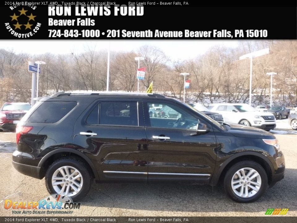 2014 Ford Explorer XLT 4WD Tuxedo Black / Charcoal Black Photo #1