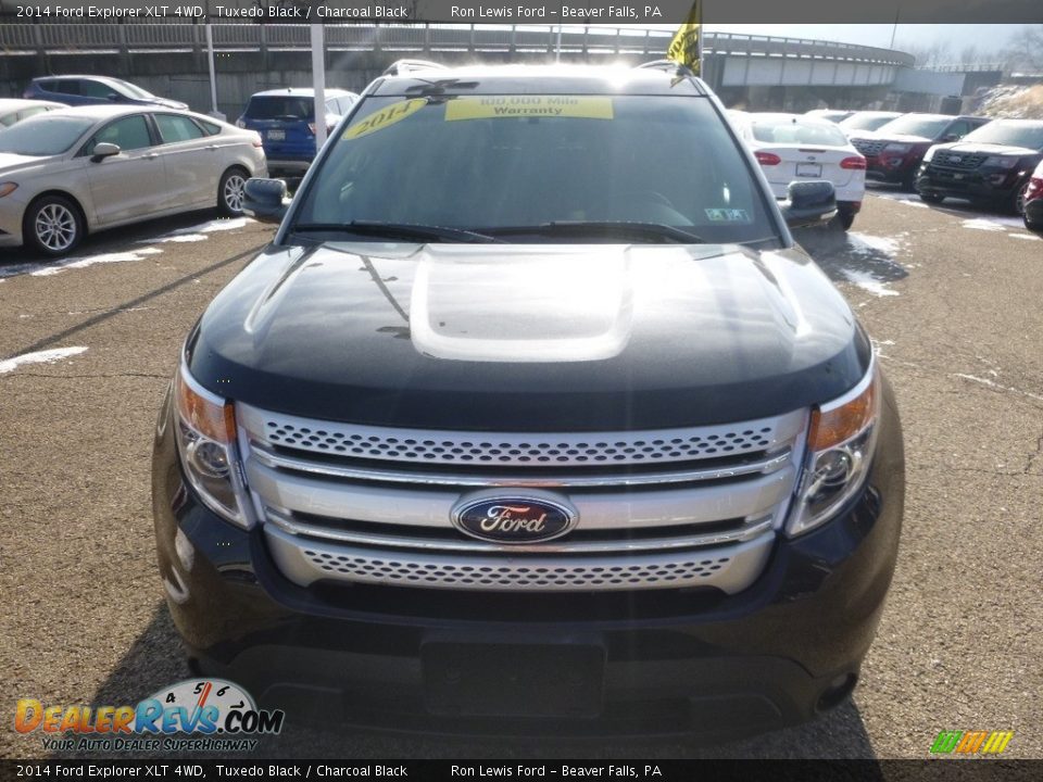 2014 Ford Explorer XLT 4WD Tuxedo Black / Charcoal Black Photo #7