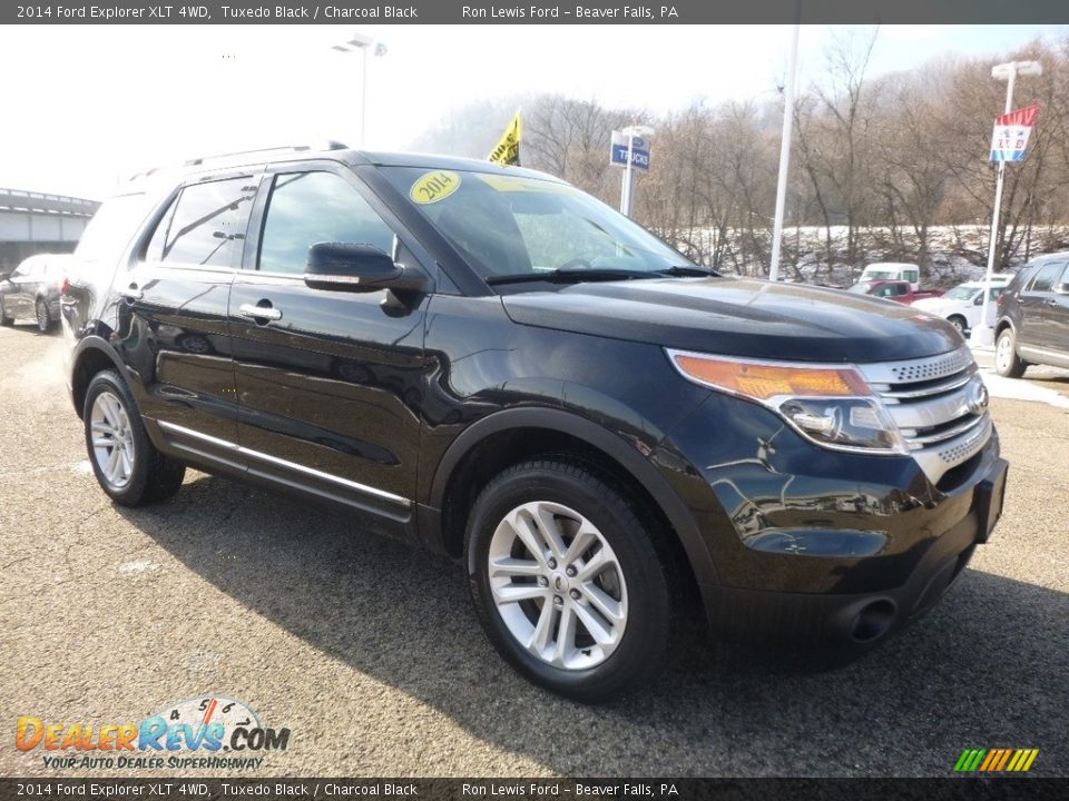 2014 Ford Explorer XLT 4WD Tuxedo Black / Charcoal Black Photo #8