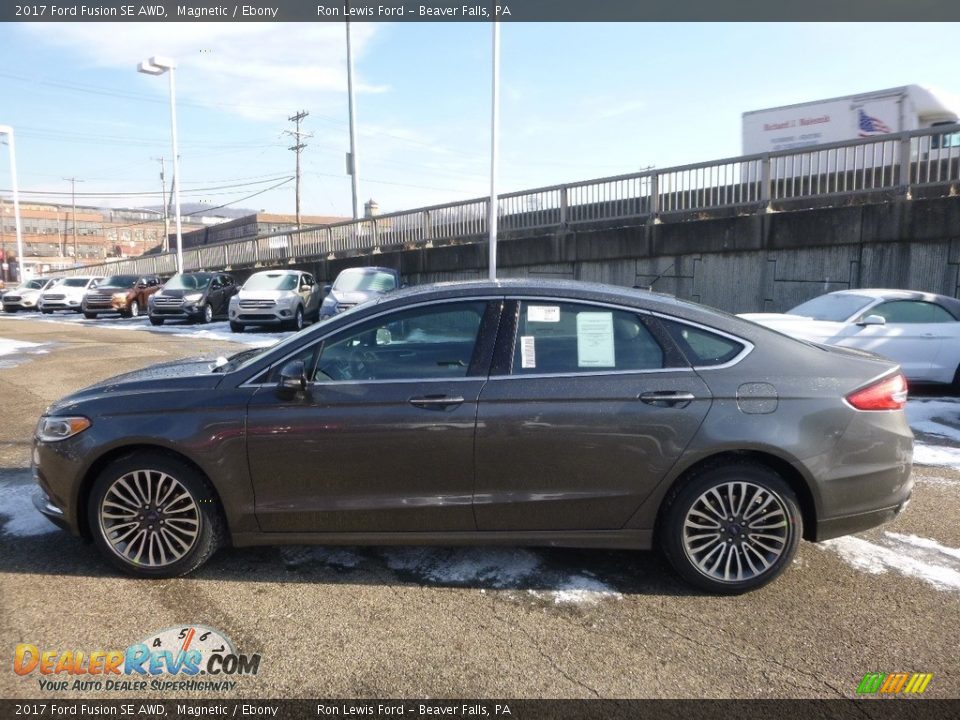 2017 Ford Fusion SE AWD Magnetic / Ebony Photo #5