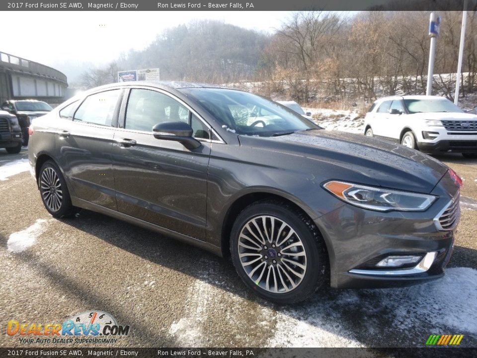 2017 Ford Fusion SE AWD Magnetic / Ebony Photo #8