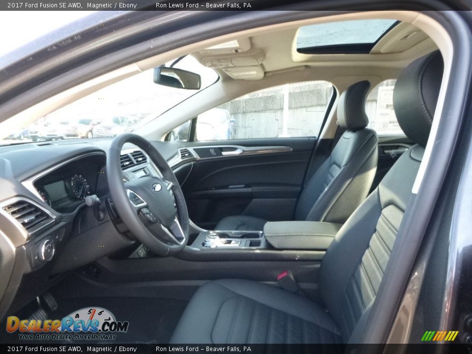 2017 Ford Fusion SE AWD Magnetic / Ebony Photo #10