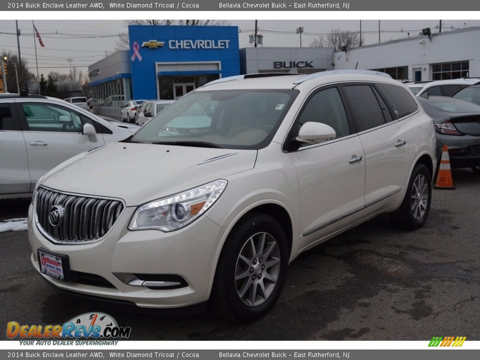 2014 Buick Enclave Leather AWD White Diamond Tricoat / Cocoa Photo #1
