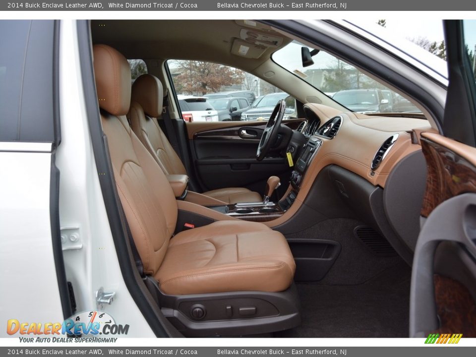 2014 Buick Enclave Leather AWD White Diamond Tricoat / Cocoa Photo #10