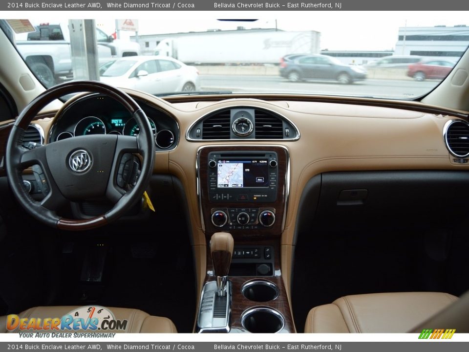 2014 Buick Enclave Leather AWD White Diamond Tricoat / Cocoa Photo #12