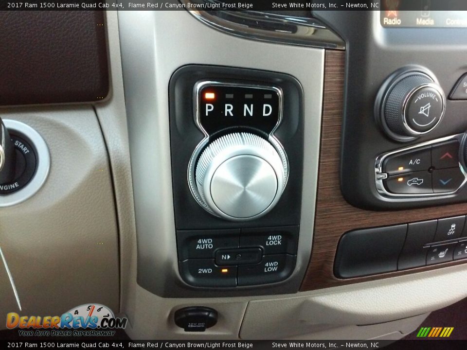 2017 Ram 1500 Laramie Quad Cab 4x4 Flame Red / Canyon Brown/Light Frost Beige Photo #16