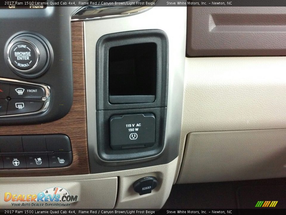 2017 Ram 1500 Laramie Quad Cab 4x4 Flame Red / Canyon Brown/Light Frost Beige Photo #20