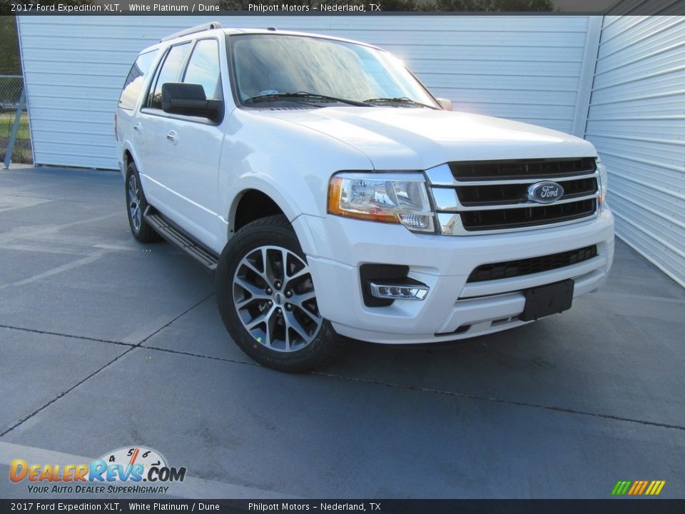 2017 Ford Expedition XLT White Platinum / Dune Photo #1