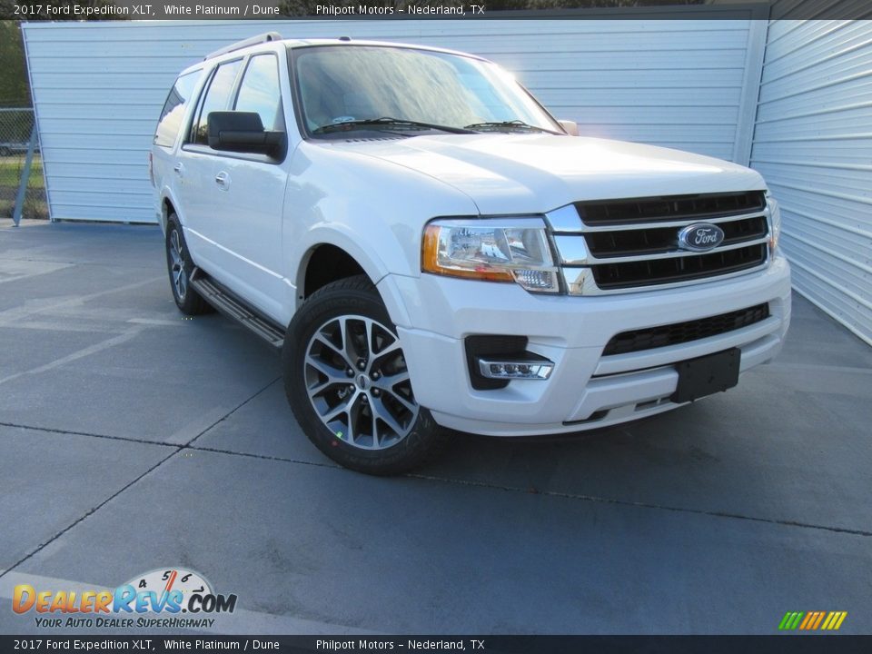 2017 Ford Expedition XLT White Platinum / Dune Photo #2