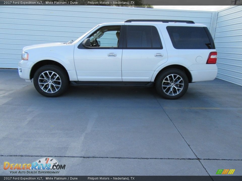 2017 Ford Expedition XLT White Platinum / Dune Photo #6