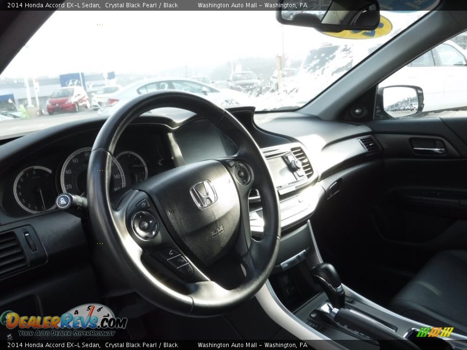 2014 Honda Accord EX-L Sedan Crystal Black Pearl / Black Photo #11