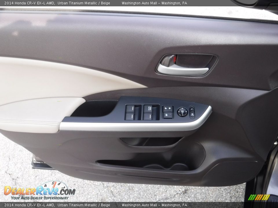 2014 Honda CR-V EX-L AWD Urban Titanium Metallic / Beige Photo #15
