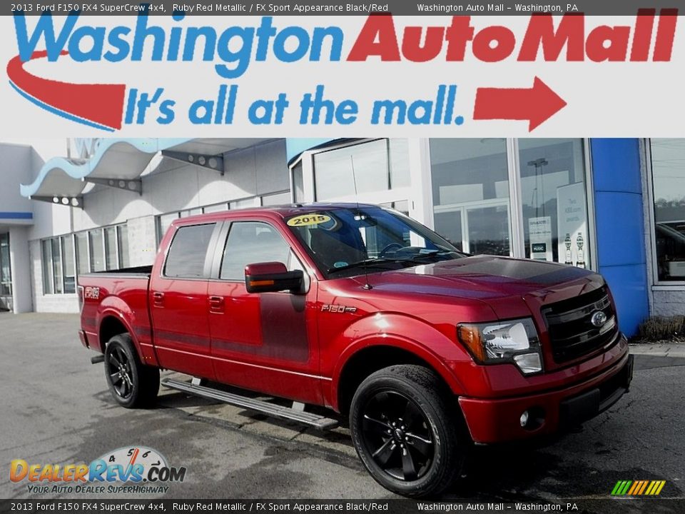 2013 Ford F150 FX4 SuperCrew 4x4 Ruby Red Metallic / FX Sport Appearance Black/Red Photo #1