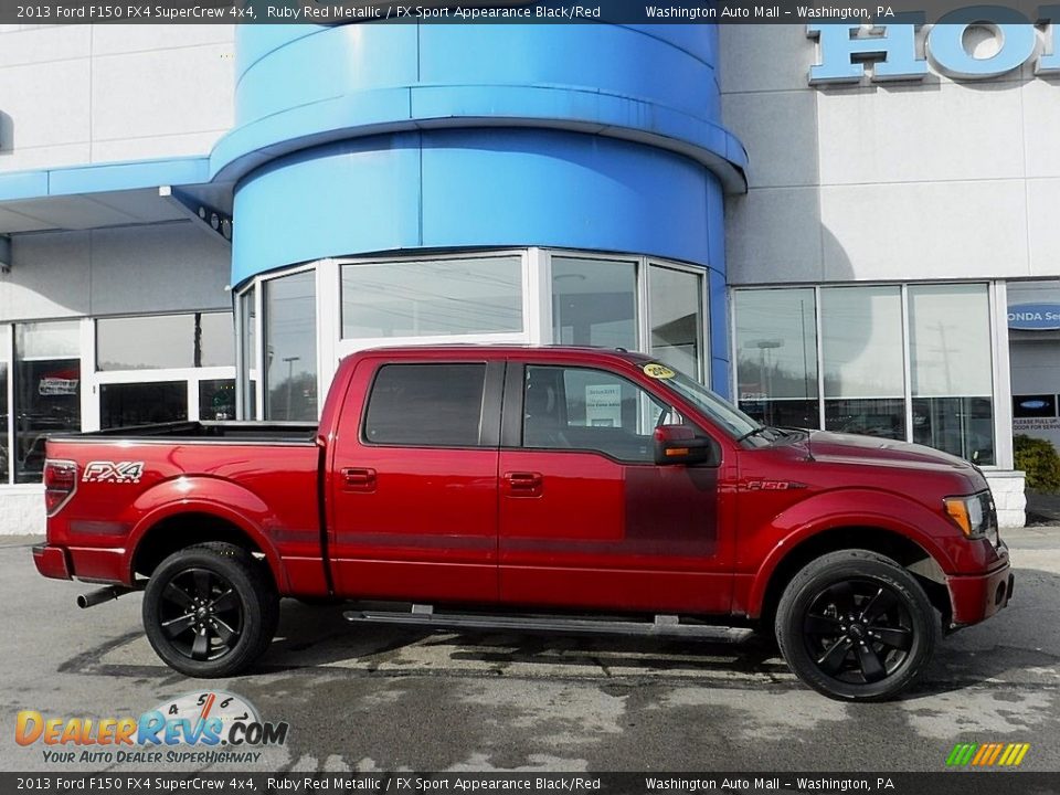2013 Ford F150 FX4 SuperCrew 4x4 Ruby Red Metallic / FX Sport Appearance Black/Red Photo #2