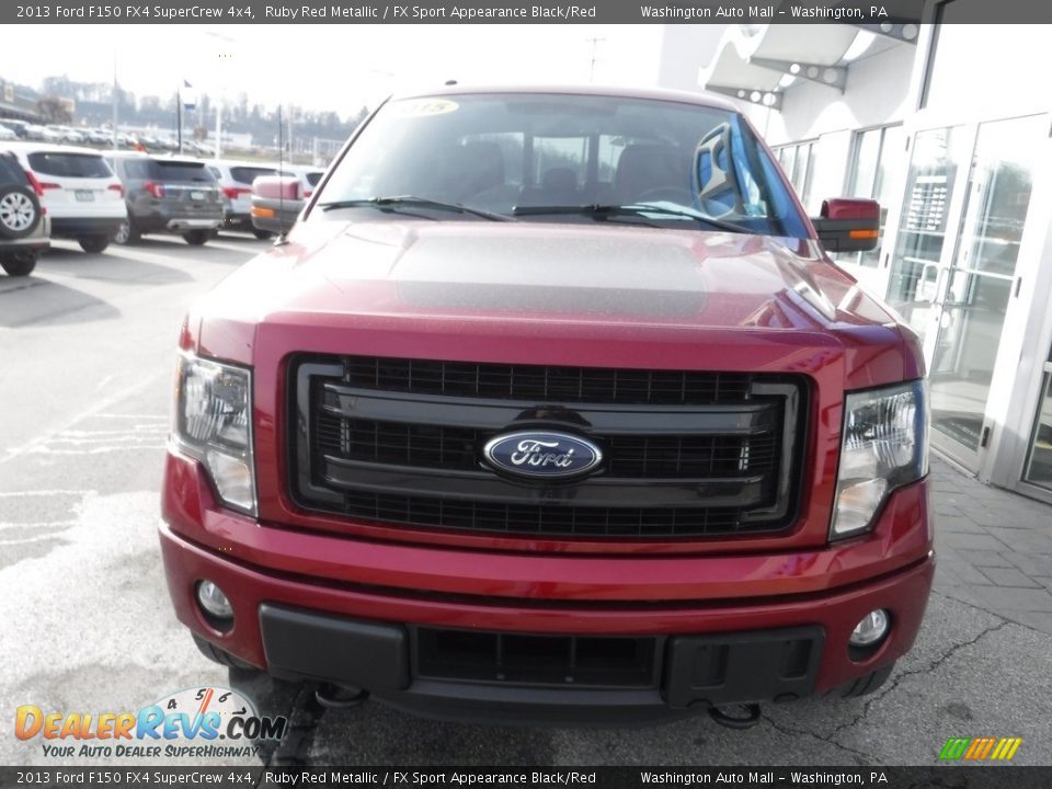 2013 Ford F150 FX4 SuperCrew 4x4 Ruby Red Metallic / FX Sport Appearance Black/Red Photo #5