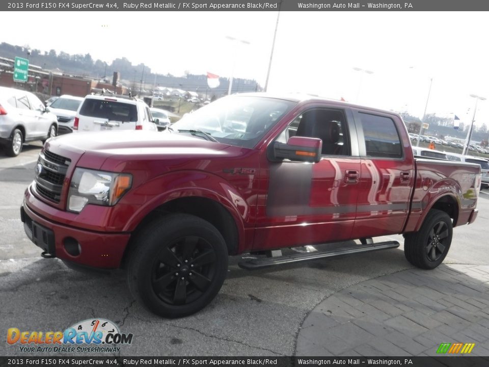 2013 Ford F150 FX4 SuperCrew 4x4 Ruby Red Metallic / FX Sport Appearance Black/Red Photo #6