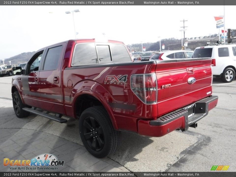 2013 Ford F150 FX4 SuperCrew 4x4 Ruby Red Metallic / FX Sport Appearance Black/Red Photo #8