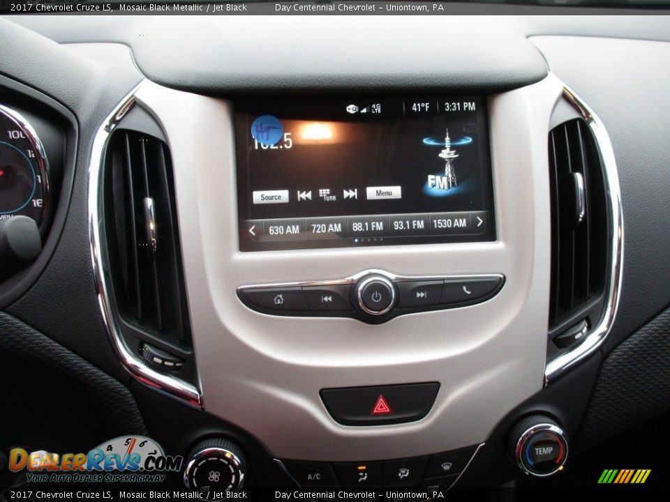 2017 Chevrolet Cruze LS Mosaic Black Metallic / Jet Black Photo #16