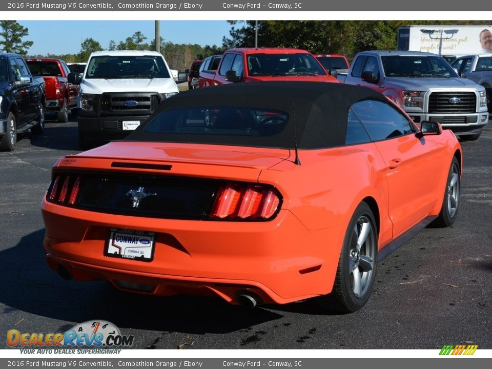 2016 Ford Mustang V6 Convertible Competition Orange / Ebony Photo #3