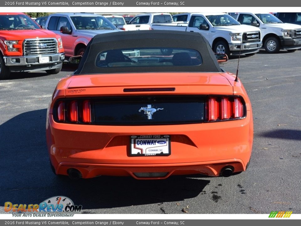 2016 Ford Mustang V6 Convertible Competition Orange / Ebony Photo #4