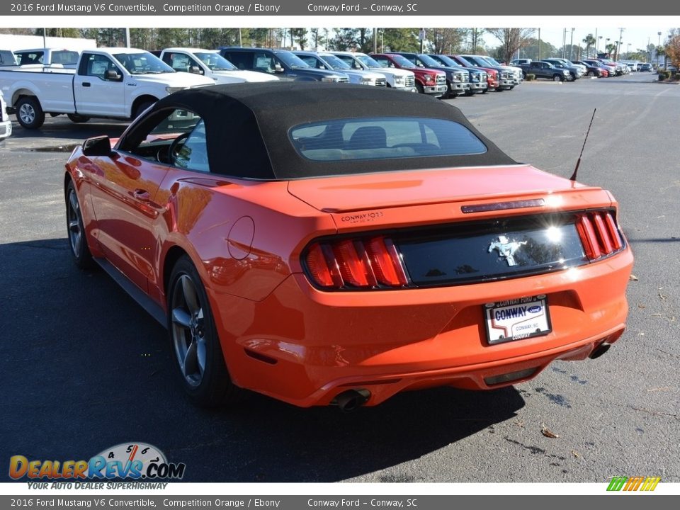 2016 Ford Mustang V6 Convertible Competition Orange / Ebony Photo #6