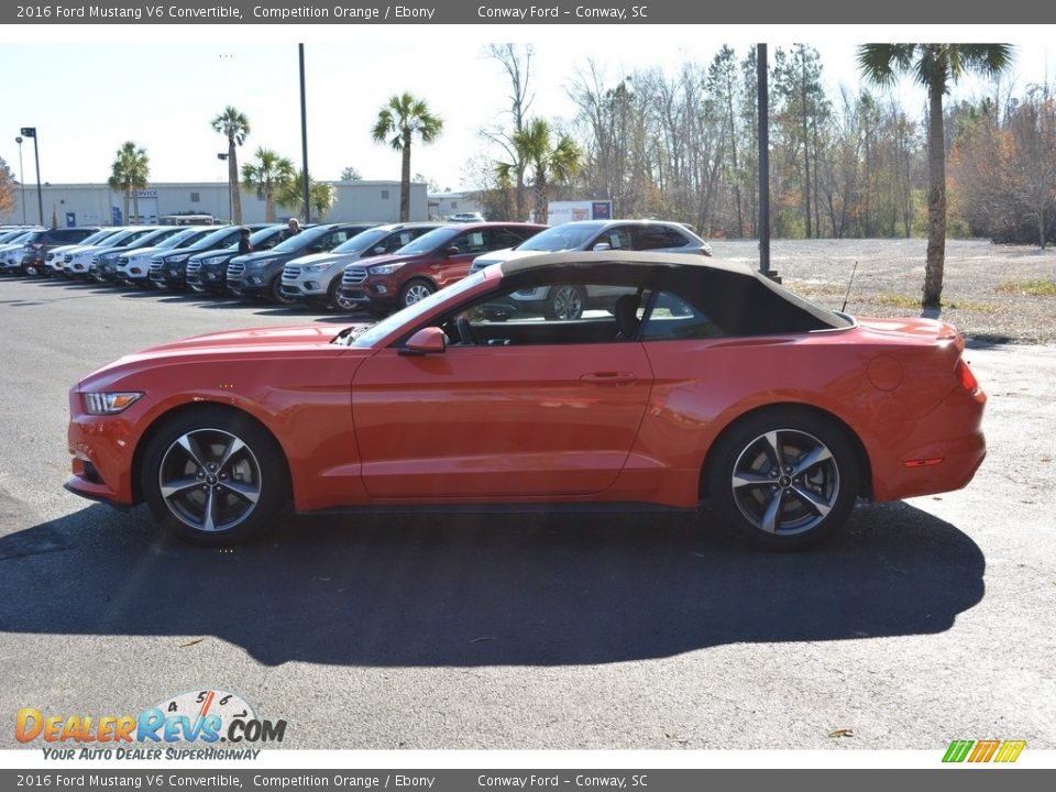 2016 Ford Mustang V6 Convertible Competition Orange / Ebony Photo #7