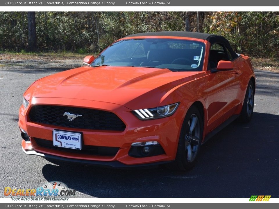 2016 Ford Mustang V6 Convertible Competition Orange / Ebony Photo #8