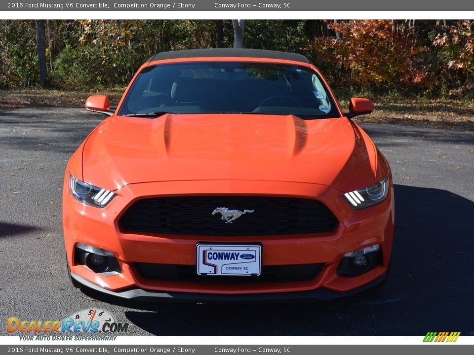 2016 Ford Mustang V6 Convertible Competition Orange / Ebony Photo #9