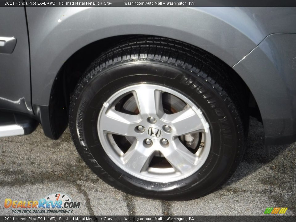 2011 Honda Pilot EX-L 4WD Polished Metal Metallic / Gray Photo #3
