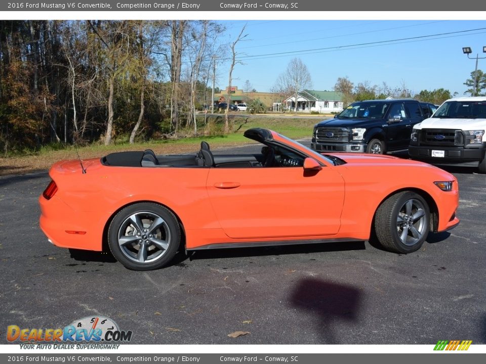 2016 Ford Mustang V6 Convertible Competition Orange / Ebony Photo #13