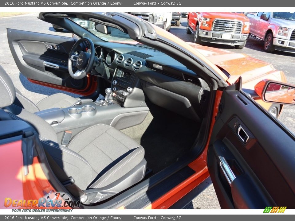 2016 Ford Mustang V6 Convertible Competition Orange / Ebony Photo #17