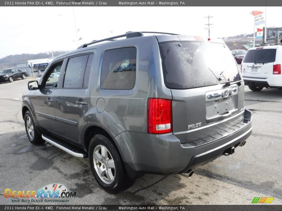2011 Honda Pilot EX-L 4WD Polished Metal Metallic / Gray Photo #9