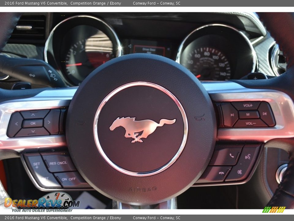 2016 Ford Mustang V6 Convertible Competition Orange / Ebony Photo #22